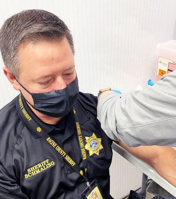 Sheriff Christopher Schmaling gets COVID vaccine